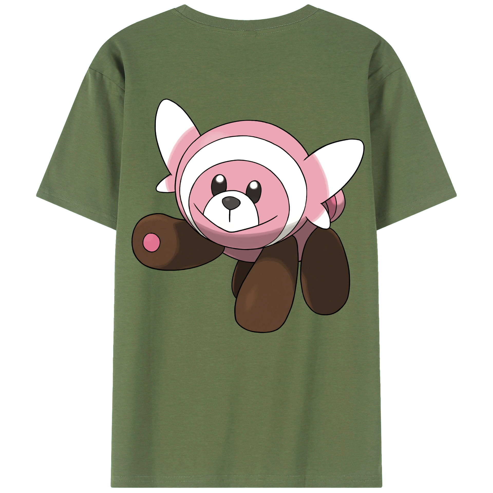 （画像用） ポケットモンスター Pokémon 綿100％ メンズ半袖Tシャツ（バックプリント） 通気性